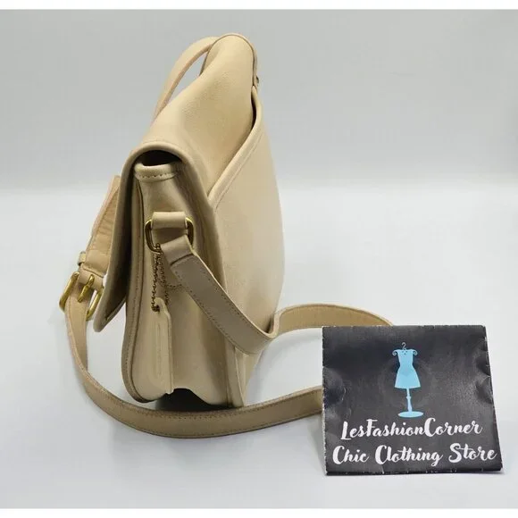 Vintage Coach Women's Bone Leather City Bag 9790 Crossbody Shoulder Bag 2419 - Picture 4 of 13